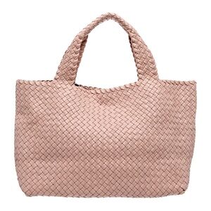 Falor / NWT light pink woven toe bag purse